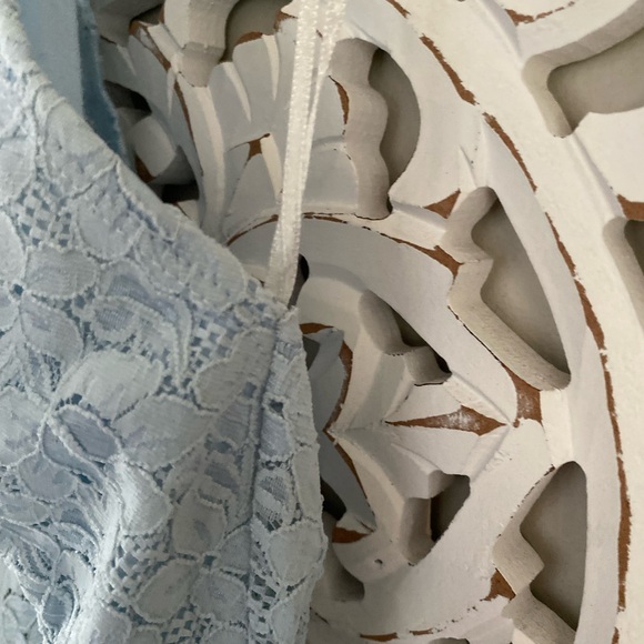 Wild Cat Y2K Lace VTG Halter Top Baby Blue Size Medium 2000s Party Festival club - Picture 5 of 9